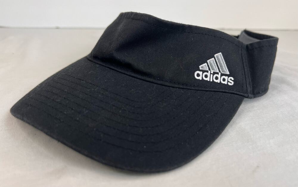Adidas Aeroready Black Visor Adjustable Back Unisex Sun Visor Athletic Beach